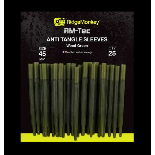RidgeMonkey - RM-Tec Anti Tangle Sleeves Long Weed Green