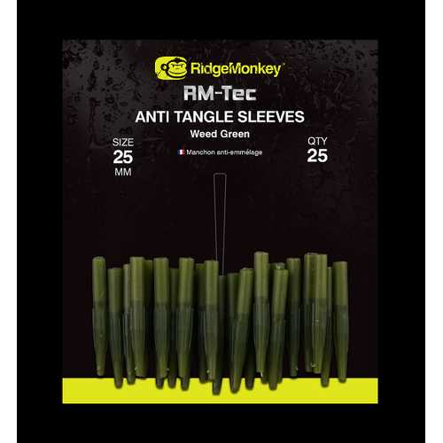 RidgeMonkey - RM-Tec Anti Tangle Sleeves Short Weed Green