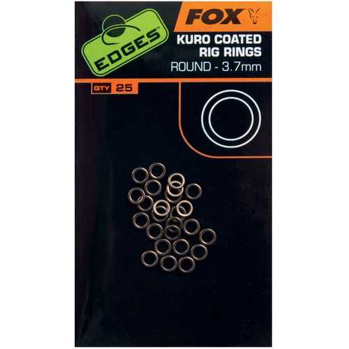 FOX Edges - Kuro Coated Rig Rings Large 3,7 mm