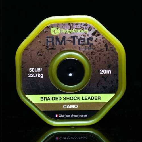 RidgeMonkey - RM Tec Braided Shock Leader Camo 50 lb