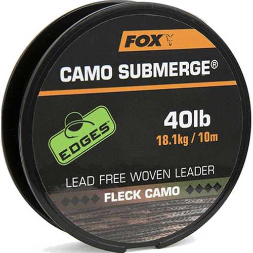 FOX Edges - Camo Submerge Lead Free Woven Leader Fleck Camo 40 lb 10 m