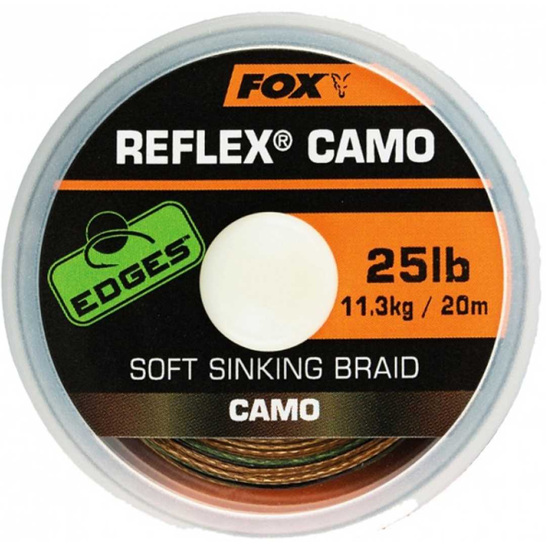 0,90€//1m Karpfenvorfach für Montagen Fox Reflex Camo Sinking Braid 20m