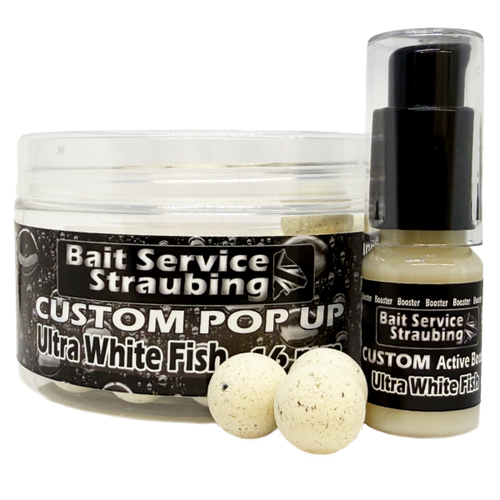 Custom Pop Ups Ultra White Fish + gratis Booster