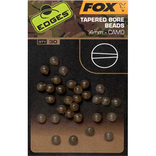 FOX Edges - Tapered Bore Beads 4 mm Camo