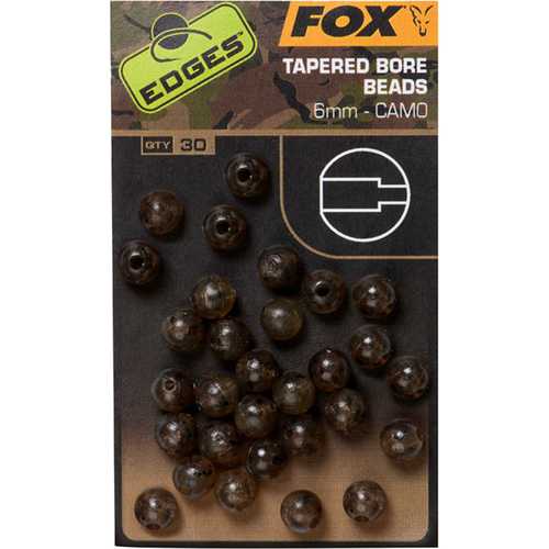 FOX Edges - Tapered Bore Beads 6 mm Camo