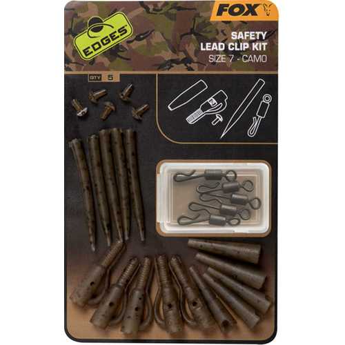 FOX Edges - Safety Lead Clip Kit Size 7 Camo