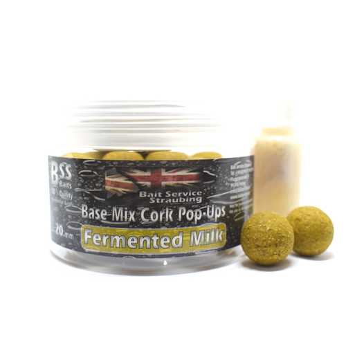 Bait Service Straubing - Base Mix Cork Pop Ups Fermented Milk - 16 und 20 mm Rund