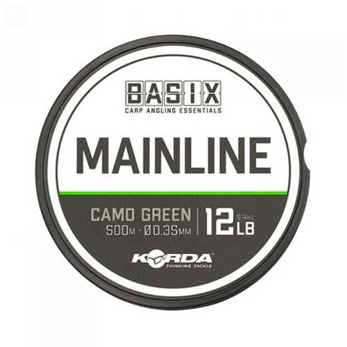 Korda Basix - Mainline Camo Green 12 lb - 500 m