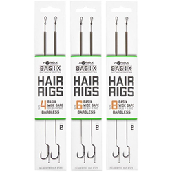 Korda Basix - Hair Rigs Barbless Wide Gape - Gr��e 4, 6,...