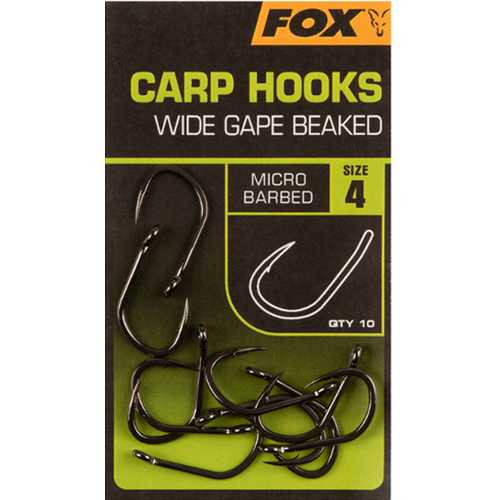 FOX - Carp Hooks Wide Gape Beaked Gr. 2, 4, und 6