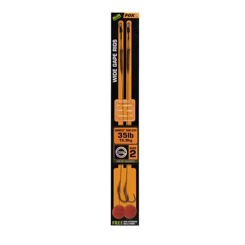 FOX Edges - Wide Gape Rigs Camotex Semi Stiff - Gr. 2 