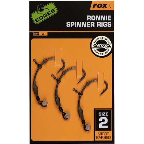 FOX Edges - Ronnie Spinner Rigs Medium Curve x 3 - Gr. 2 