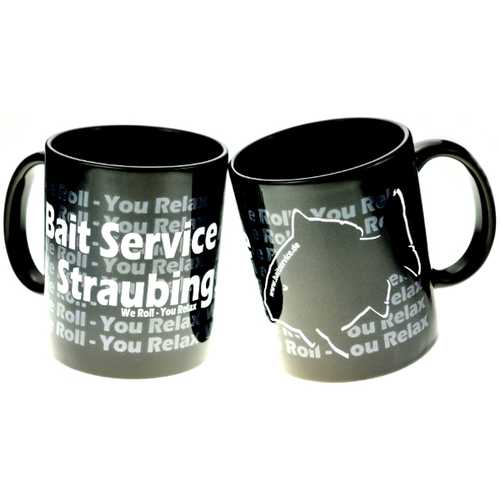Bait Service Straubing - Keramiktasse schwarz mit Logo