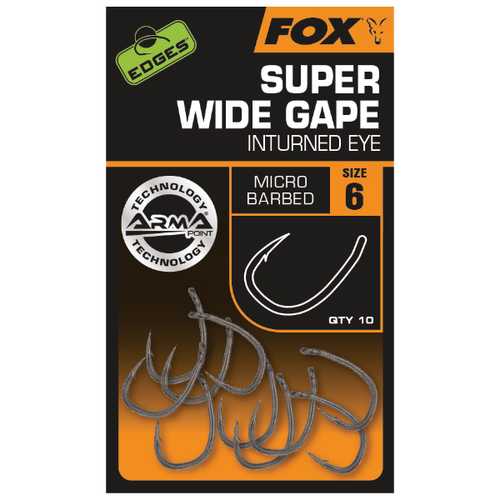Fox EDGES Super Wide Gape (In-Turned Eye) 2,4,5 und 6