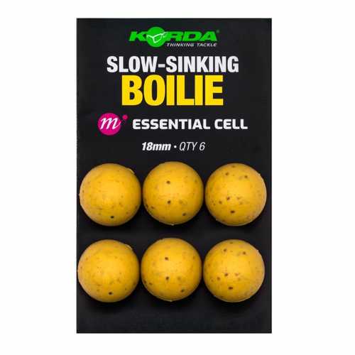 Korda - Slow-Sinking Plastic Boilie Essentiell Cell 15 &...