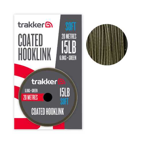 trakker - Soft Coated Hooklink 15lb /6.8kg /20m / Green