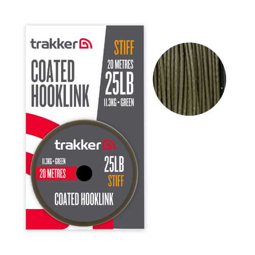 trakker - Stiff Coated Hooklink 25lb /11,3kg /20m / Green