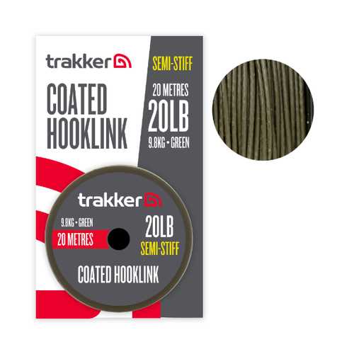 trakker - Semi Stiff Coated Hooklink 20lb /9,8kg /20m / Green