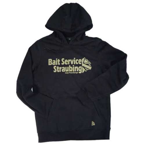 Bait Service Straubing - Hoodie Pullover mit Kapuze und BSS-Logo M - 3XL Schwarz