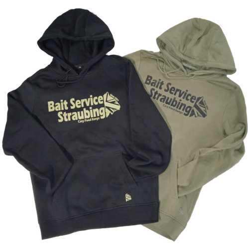 Bait Service Straubing - Hoodie Pullover mit Kapuze und BSS-Logo M - 3XL Schwarz