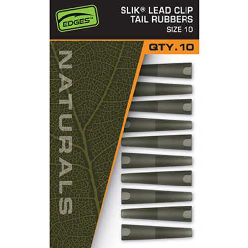 FOX EDGES&trade; Naturals Slik Lead Clip Tail Rubber - Size 10