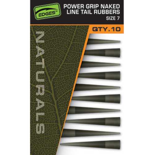 FOX EDGES&trade; Naturals Power Grip Naked Line Tail Rubbers - Size 7