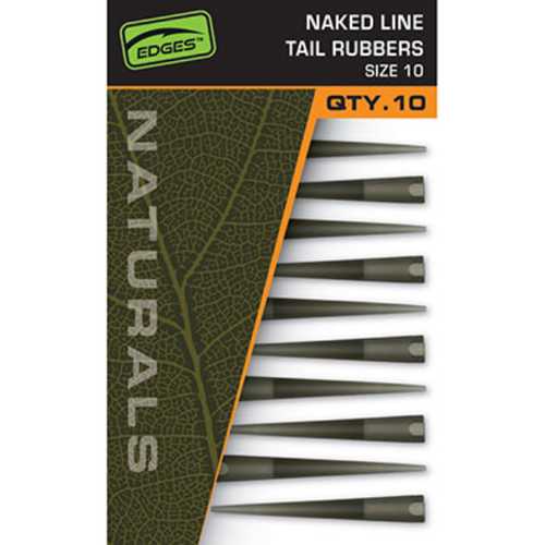 FOX EDGES&trade; Naturals Naked Line Tail Rubbers - Size 10