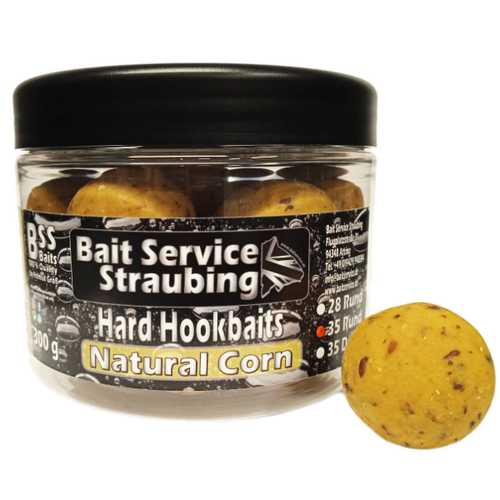 Hard Hookbaits 300 g Natural Corn -  28 mm und 35 mm Rund