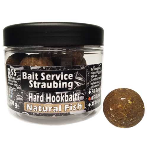 Hard Hookbaits 300 g Natural Fish -  28 mm und 35 mm Rund