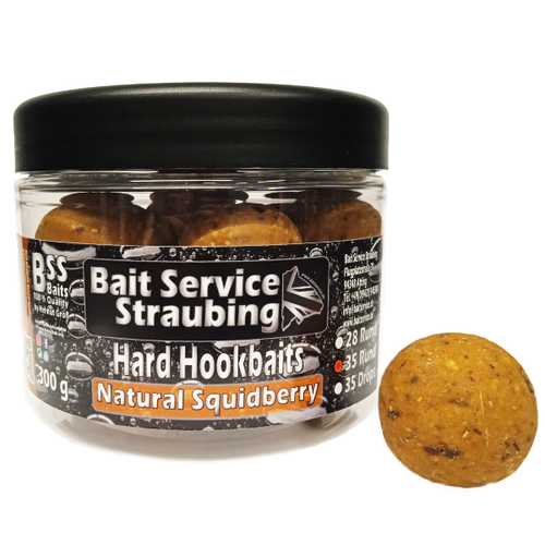 Hard Hookbaits 300 g Natural Squidberry -  28 mm und 35 mm Rund