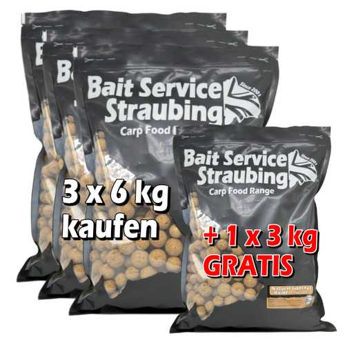3 + 1 Gratis Deal - 3 x 6 kg Boilie Natural Tigernut -...