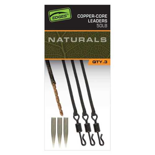 Fox Edges Naturals Copper-Core Leaders 3 x