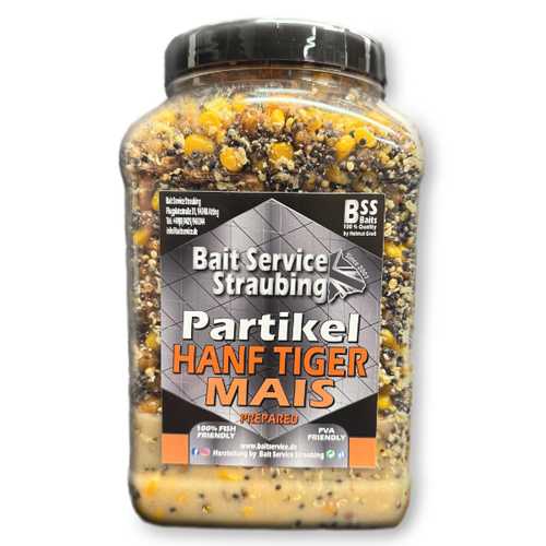 Particles Prepared Hanf/Tiger/Mais Mix Ready to fish   - 2,5 Liter