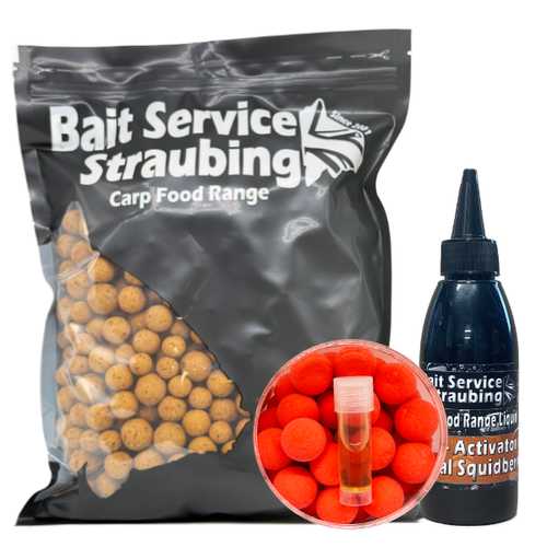 BUNDLE - Boilie Natural Squidberry - 18, 20 und 24 mm ab 3 kg + 1x Activator + 1x Pop Up
