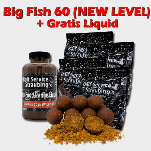 Big Deal - 20 kg Big Fish 60 Boilie f�r 9,49 &euro; / Kg + Gratis Liquid
