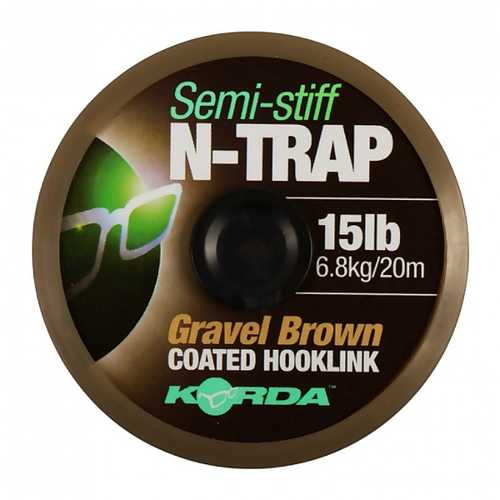 Korda - N-Trap Semi-Stiff Gravel Brown 15 lb, 20 lb und 30 lb - 20 m