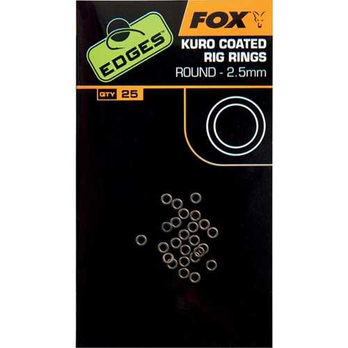 FOX Edges - Kuro Coated Rig Rings Small 2,5 mm