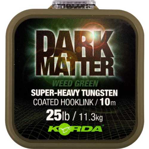 Korda - Dark Matter Super-Heavy Tungsten Coated Hooklink Weed Green - 18 lb und 25 lb