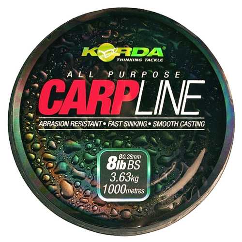 Korda - Carpline Monofile Schnur 1000 m - 8 lb, 10 lb, 12 lb, 15 lb und 20 lb