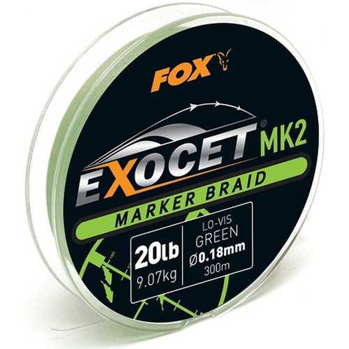 FOX Exocet - MK2 Marker Braid Lo-Vis Green 0,18 mm/20 lb 300 m