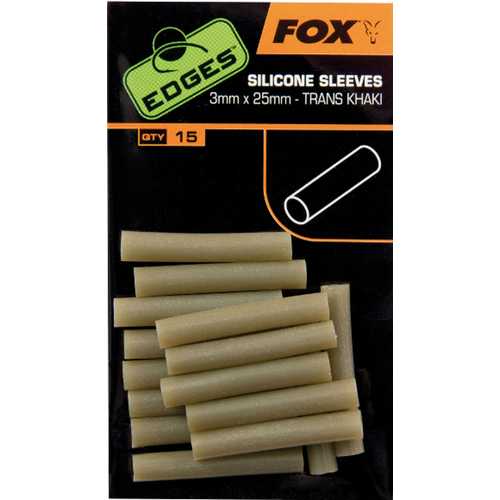 FOX Edges - Silicone Sleeves Trans Khaki 3 mm x 25 mm