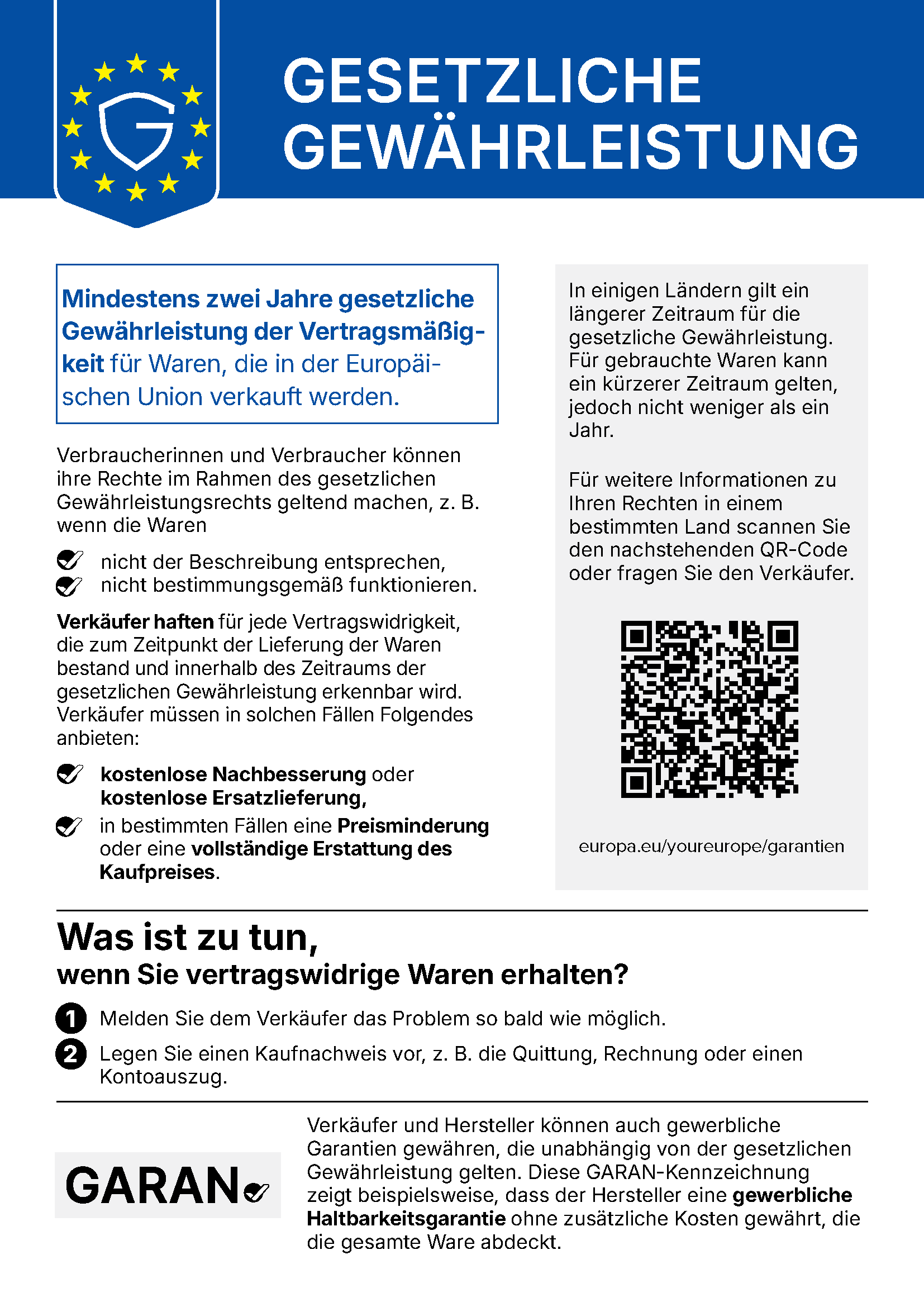 Gesetzliche Gew�hrleistung